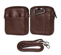 Galaxy Z Flip Funda Movil Cinturon Cuero Hombre, Riñonera Running Senderismo Camping Deporte al Aire Libre Bolso de Hombro Compatible con Huawei P50 Pocket/Pocket S/Moto Razr 40/Razr 50 Ultra/Razr+