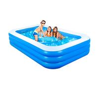 GALAXYER Piscina Hinchable, Piscina Hinchable Familiar de 3 Anillos para niños pequeños y Adultos, Piscina de jardín Exterior Interior, 290 × 163 × 50 CM