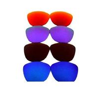 Galaxylense lentes de repuesto para Oakley Frogskins azul y marrón y morado y rojo Color Polarizados 4 Pares,GRATIS S & H - azul y marrón y morado y rojo