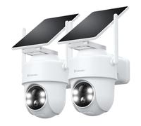 GALAYOU Cámara Vigilancia WiFi Exterior Solar - 2K Cámaras de Vigilancia sin Cable con Batería, Visión Nocturna en Color, Sirena, Sensor de Movimiento PIR, Audio Bidireccional, IP65, R1