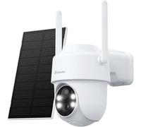 GALAYOU Cámara Vigilancia WiFi Exterior Solar - 2K Cámaras de Vigilancia sin Cable con Batería, Visión Nocturna en Color, Sirena, Sensor de Movimiento PIR, Audio Bidireccional, IP65, R1
