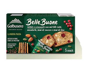 Galbusera Belle Buone - Chanclas con garras rojas de almendras (5 tacos)