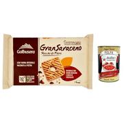 Galbusera "Gran Saraceno" Cereales galletas con chiocolate, azúcar de caña y trigo sarraceno, 260 g, 4 unidades