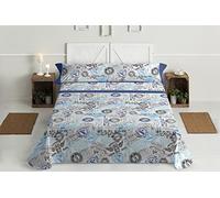 Gale Hayman Style Lois Juego Sábanas, Algodón-Poliéster, Azul, Queen, 200x150x3 cm