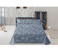 Gale Hayman Style Lois Juego Sábanas para Cama, Algodón-Poliéster, Azul, Queen, 200x150x3 cm