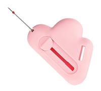 Galenecx Guía de Costura Magnética, Guía Magnética Costura 2 en 1, Guía de Dobladillo con Escala, Universal Multifuncional Accesorios para Máquina, con Desgarrador de Costuras Integrado(Rosa)