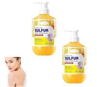 Galentador de azufre, limpiador de bucal de azufre purificador, cuerpo diario de limpieza para mujeres y hombres, jabón suave de azufre, para una piel clara e hidratada (2Pcs)