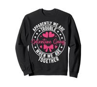 Galentine Gang Matching Girls Night Squad Valentines Day Sudadera