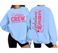 Galentines Crew 2026 Sudadera divertida para el día de San Valentín Love From My Tribe Galentine, azul celeste, 3XL