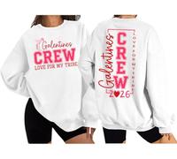 Galentines Crew 2026 Sudadera divertida para el día de San Valentín Love From My Tribe Galentine, blanco, S