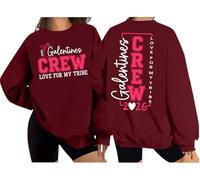 Galentines Crew 2026 Sudadera divertida para el día de San Valentín Love From My Tribe Galentine, Burdeos, S