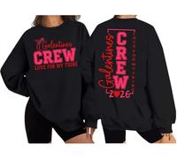 Galentines Crew 2026 Sudadera divertida para el día de San Valentín Love From My Tribe Galentine, Negro, S