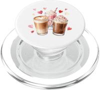 Galentines Day Coffee Lover Acuarela Mejores Amigos Brunch Latte PopSockets PopGrip para MagSafe