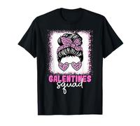 Galentines Squad Girls Night Besties Pink Hearts Camiseta