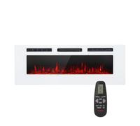 Galeras 1800W 127cm Chimenea eléctrica de pared Blanco