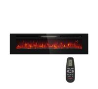 Galeras 1800W 178cm Chimenea Eléctrica de Pared Negro