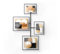 Galería de pared con flautas, color negro