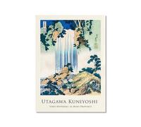 Galería japonesa para pared, póster vintage de Olas Ukiyo-e, Katsushika Hokusai, Kanagawa, pintura en lienzo, sala de estar, decoración del hogar (SKU4, 28 x 35 cm, sin marco)