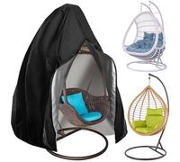 Galerie SV Funda para Silla Colgante,Funda para Silla Colgante de Jardín Impermeable Funda Silla Huevo Funda Protectora para Silla Colgante a Prueba de Polvo para Silla Mecedora de Terraza con Cordón