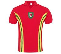 Gales/Cymru FAW - Camiseta para Hombre - Producto Oficial Retro - 1976/1984 - Rojo - 1976 - N.° 10 - Grande