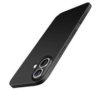 Galful Carcasa para iPhone 17 Funda Ultra Slim Case Mate Textura Trasera Fina Protección Militar Anti-Scrat Anti-Choque Duro PC Cover Hardcase-Negro