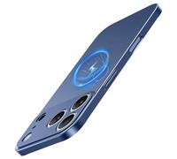 Galful Carcasa para iPhone 17 Pro Funda Magnética Compatible con Magsafe Ultra Slim Case Mate Textura Trasera Fina Protección Militar Anti-Scrat Anti-Choque Duro PC Cover Hardcase-Azul grisáceo