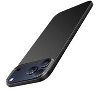 Galful Carcasa para iPhone 17 Pro Funda Ultra Slim Case Mate Textura Trasera Fina Protección Militar Anti-Scrat Anti-Choque Duro PC Cover Hardcase-Negro
