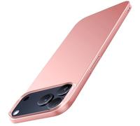 Galful Carcasa para iPhone 17 Pro Funda Ultra Slim Case Mate Textura Trasera Fina Protección Militar Anti-Scrat Anti-Choque Duro PC Cover Hardcase-Oro Rosa