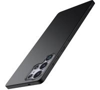 Galful Carcasa para Samsung Galaxy S25 Ultra Case Ultra Slim Funda PC Cover Mate Trasera Fina Militar antigolpes Protecci贸n Anti-Scrat Mate Textura Samsung S25 Ultra Hardcase-Negro