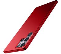 Galful Carcasa para Samsung Galaxy S25 Ultra Case Ultra Slim Funda PC Cover Mate Trasera Fina Militar antigolpes Protecci贸n Anti-Scrat Mate Textura Samsung S25 Ultra Hardcase-Rojo