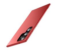 Galful Carcasa para Samsung Galaxy S26 Ultra Funda Ultra Slim Case Mate Textura Trasera Fina Protección Militar Anti-Scrat Anti-Choque Duro PC Cover Hardcase-Rojo