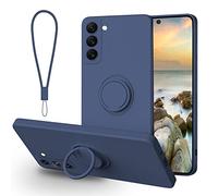 Galful Funda de Silicona para Samsung Galaxy S23 con Banda 6.1,con 360 Soportes,Cadena magnética, Soporte para Coche, Color Azul Oscuro