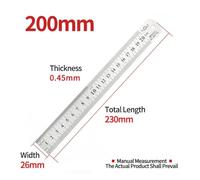 Galgas de Espesor, 1-15mm Wedge Feeler Gauges For Measurement Clearance Ruler Gap Ruler Filler Gauge Measuring Probes Thickness Meter Steel Ruler(Steel Ruler 200mm)