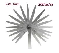 Galgas de Espesor, Feeler Gauge Metric Gap Filler Gauge Set Valves Foliage of Valves Spark Plug Gap For Measurement Probe Gap Gauging Analysis Tool(20 Blades)