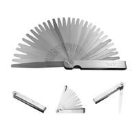Galgas de espesores, 32 cuchillas Juego de galgas de espesores de 0, 03-1 mm de acero inoxidable, herramienta de marcado métrico/imperial para medir anchos y de espacios para guitarra, juego