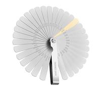 Galgas de Espesores Binghe Galgas Reglaje Valvulas, Galgas de Espesor, 32 Cuchillas Galgas de Espesores, Herramienta de medición del Espesor,0,04-0,88 mm para Todo Tipo de Necesidades de medición