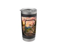 Galgo Italiano En Espejo Retrovisor Perro Amante Vaso térmico de acero inoxidable de doble pared