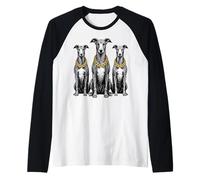 Galgo Italiano Galgo Iggy Rap Vieja Escuela Retro Retro Camiseta Manga Raglan