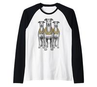 Galgo Italiano Galgo Iggy Rap Vieja Escuela Retro Retro Camiseta Manga Raglan