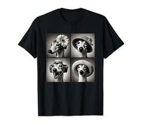 Galgo italiano lindo y divertido animal selfie sombrero arte Camiseta