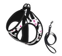 Galgos y corazón de Pata,Arnés para Mascotas, arnés Reflectante Ajustable para Perros,L