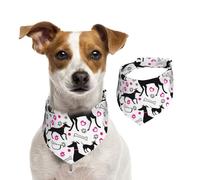 Galgos y corazón de Pata,Pañuelos de algodón para Perros, Bufandas Ajustables para Mascotas,M