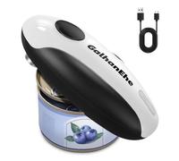 GalhanEhe Abrelatas Eléctrico, Abrelatas Eléctrico Recargable Apto para la Mayoría de los Tamaños de Latas, Funcionamiento Automático con un Solo Toque, Apto para Manos Artríticas (Blanco&Negro)
