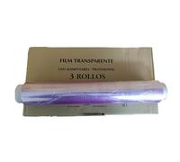 GALI S.L. - Rollo Film Transparente 45x250 metros - Caja de 3 unidades, Film alimentario, plastico para cocina, Rollo Film para tatuajes, Film transparente industrial, Rollo plastico alimenticio
