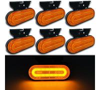 GALIBOS LATERALES AMBAR PILOTOS CATADIOPTRICO LED NEON 6 UNIDADES CON SPORTE PARA CAMION REMOLQUE 12V 24V HOMOLOGADOS