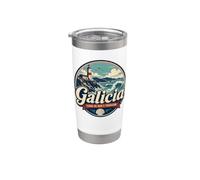 Galicia España Faro del Cabo Sileiro Costa Norte Vaso térmico de acero inoxidable de doble pared