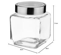 GALICJA Tarro con tapa RUBI - Tarros con tapa herméticos - Tarro de cristal con tapa - Tarro de almacenamiento con tapa - Tarros de almacenamiento de vidrio con tapa - 500 ml
