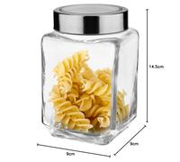 GALICJA Tarro con tapa RUBI - Tarros de almacenamiento con tapa herméticos - Tarro de cristal con tapa - Tarro de almacenamiento con tapa - 700 ml