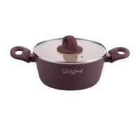 Galileo Cacerola Tropea SìChef 20 cm, aleación de aluminio, beige/marrón, efecto shiny, con tapa