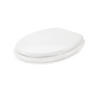 Galileo Casa 2147027 Asiento de Inodoro Universal, MDF, Blanco, 44.5 x 33.4 X 4 cm